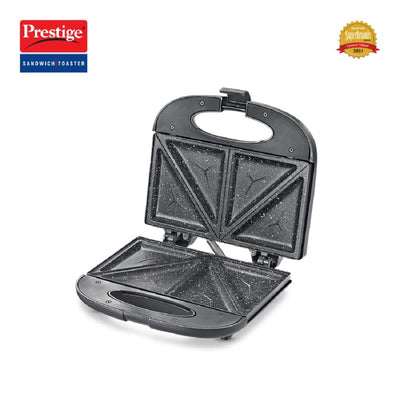 Prestige PSFSP Spatter Coated Non-stick Sandwich Toasters With fixed Sandwich Plates | Black