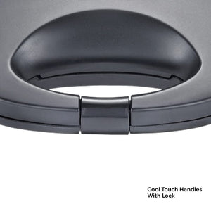 Prestige PSFSP Spatter Coated Non-stick Sandwich Toasters With fixed Sandwich Plates | Black