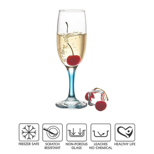 Elegance Champagne Glass Tumblers, Set of 6
