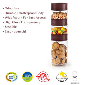 Modustack PET Container, Set of 9, Assorted Size