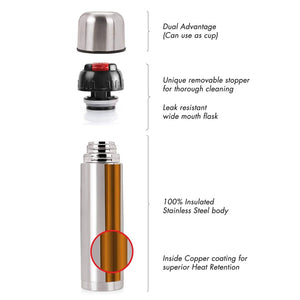 Flipstyle Flask, Vacusteel Water Bottle, 1000ml