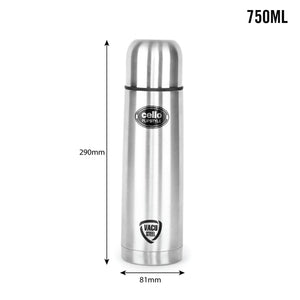 Flipstyle Flask, Vacusteel Water Bottle with Thermal Jacket, 750ml