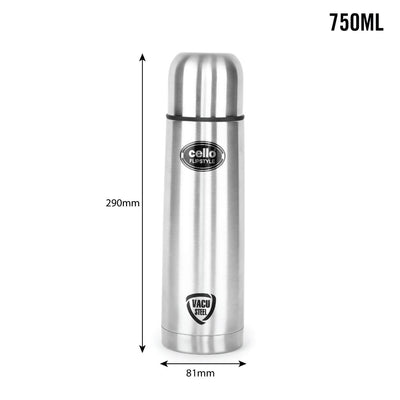 Flipstyle Flask, Vacusteel Water Bottle with Thermal Jacket, 750ml