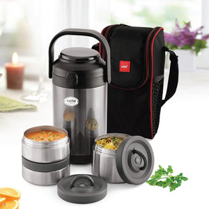 Fredo Double Walled Insulated Lunch Box, Set of 3