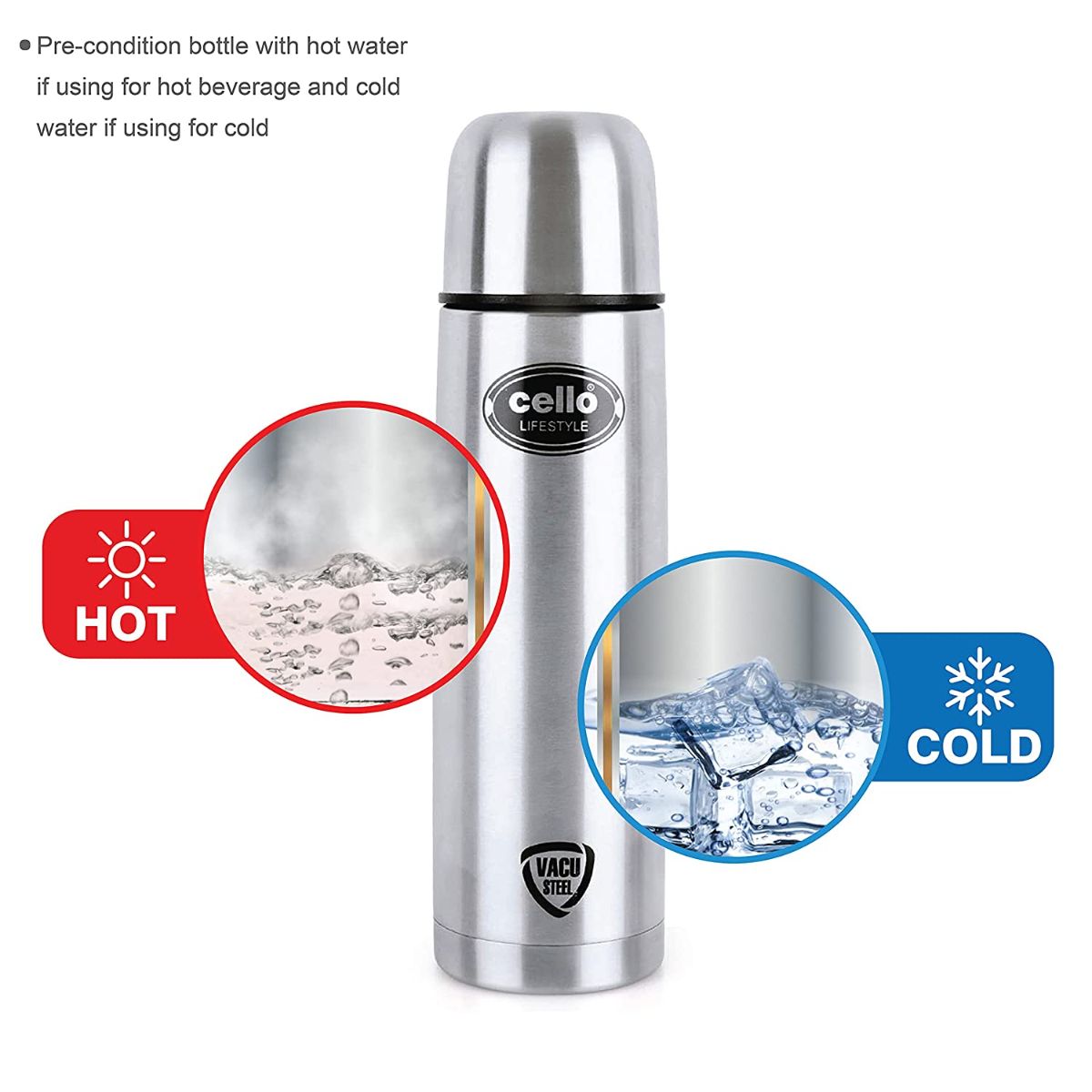 Lifestyle Flask, Vacusteel Water Bottle, 1000ml