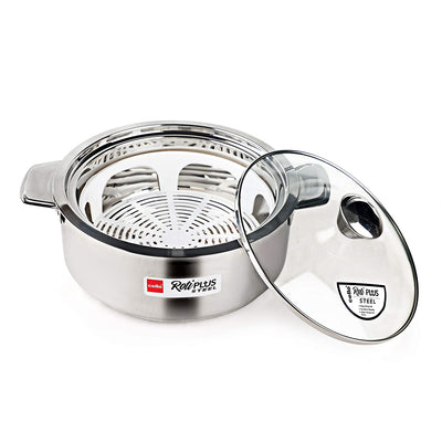 Roti Plus Stainless Steel Casserole, Big