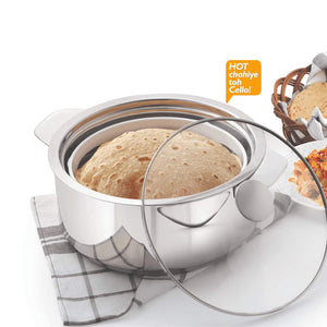 Roti Plus Stainless Steel Casserole, Big