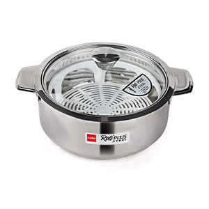 Roti Plus Stainless Steel Casserole, Big
