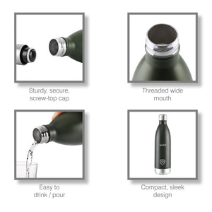 Duro Swift Flask, Vacusteel Water Bottle
