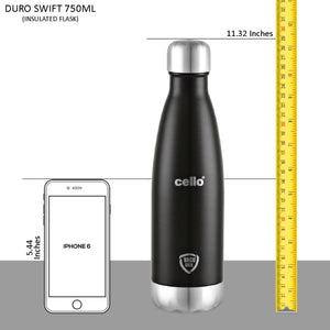 Duro Swift Flask, Vacusteel Water Bottle, 750ml