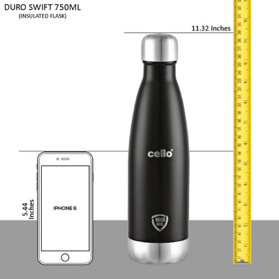 Duro Swift Flask, Vacusteel Water Bottle, 750ml