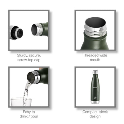 Duro Swift Flask, Vacusteel Water Bottle, 750ml