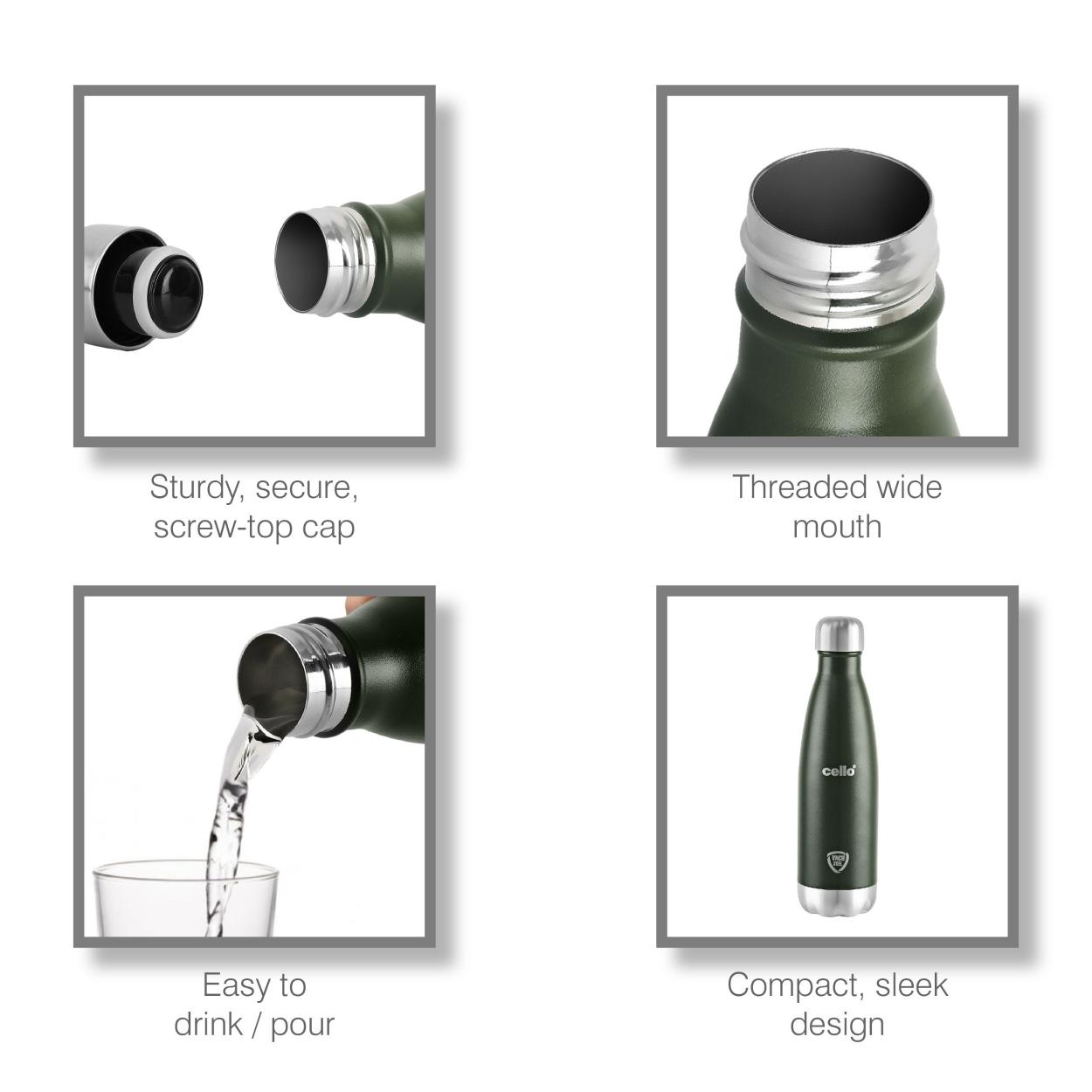 Duro Swift Flask, Vacusteel Water Bottle, 750ml