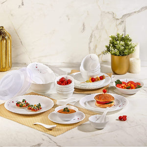 Dazzle Series 35 Pieces Opalware Dinner Set for Family of 6