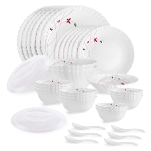 Dazzle Series 35 Pieces Opalware Dinner Set for Family of 6