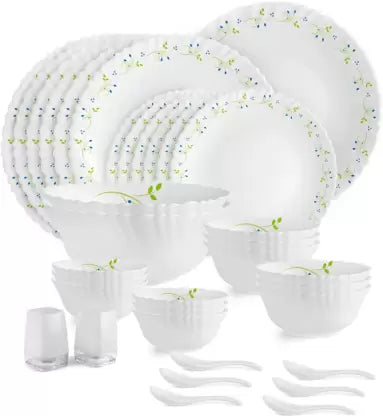 Dazzle Series 35 Pieces Opalware Dinner Set for Family of 6