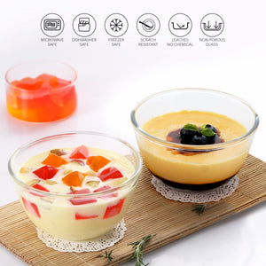 Ornella Glass Mixing Bowl Set, Set of 2