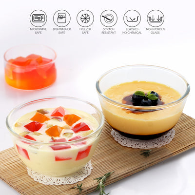 Ornella Glass Mixing Bowl Set, Set of 2