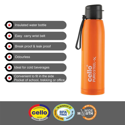 Puro Steel-X Cooper 900 Water Bottle, 740ml