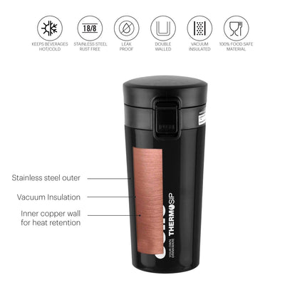 Monty Flask, Vacusteel Water Bottle, 450ml