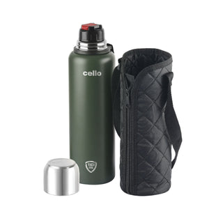 Duro Flip Flask, Vacusteel Water Bottle with Thermal Jacket