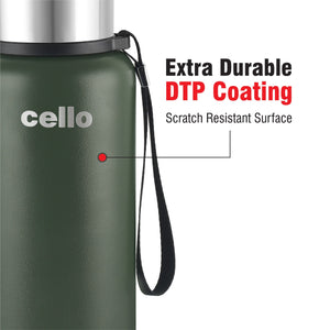 Duro Flip Flask, Vacusteel Water Bottle with Thermal Jacket
