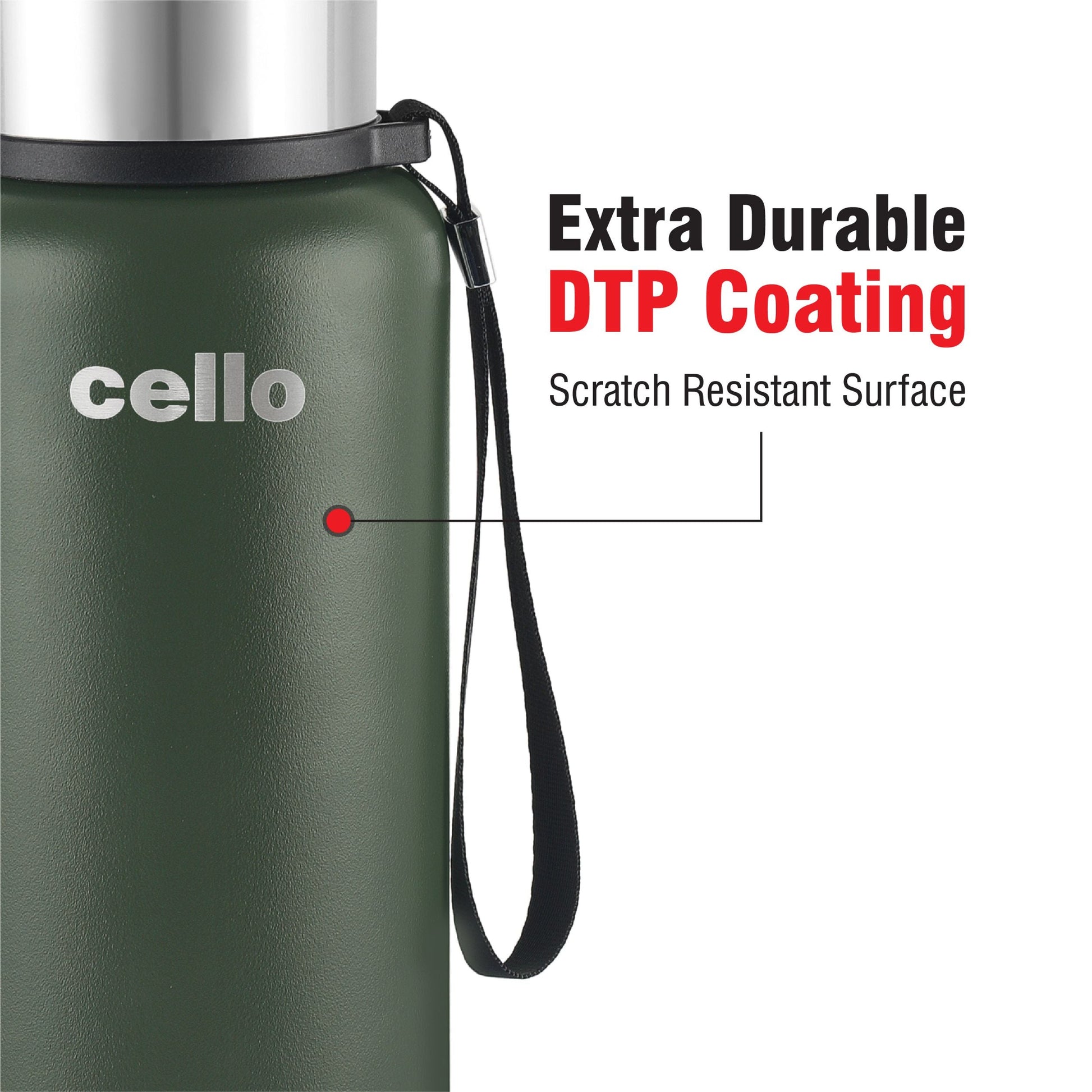 Duro Flip Flask, Vacusteel Water Bottle with Thermal Jacket