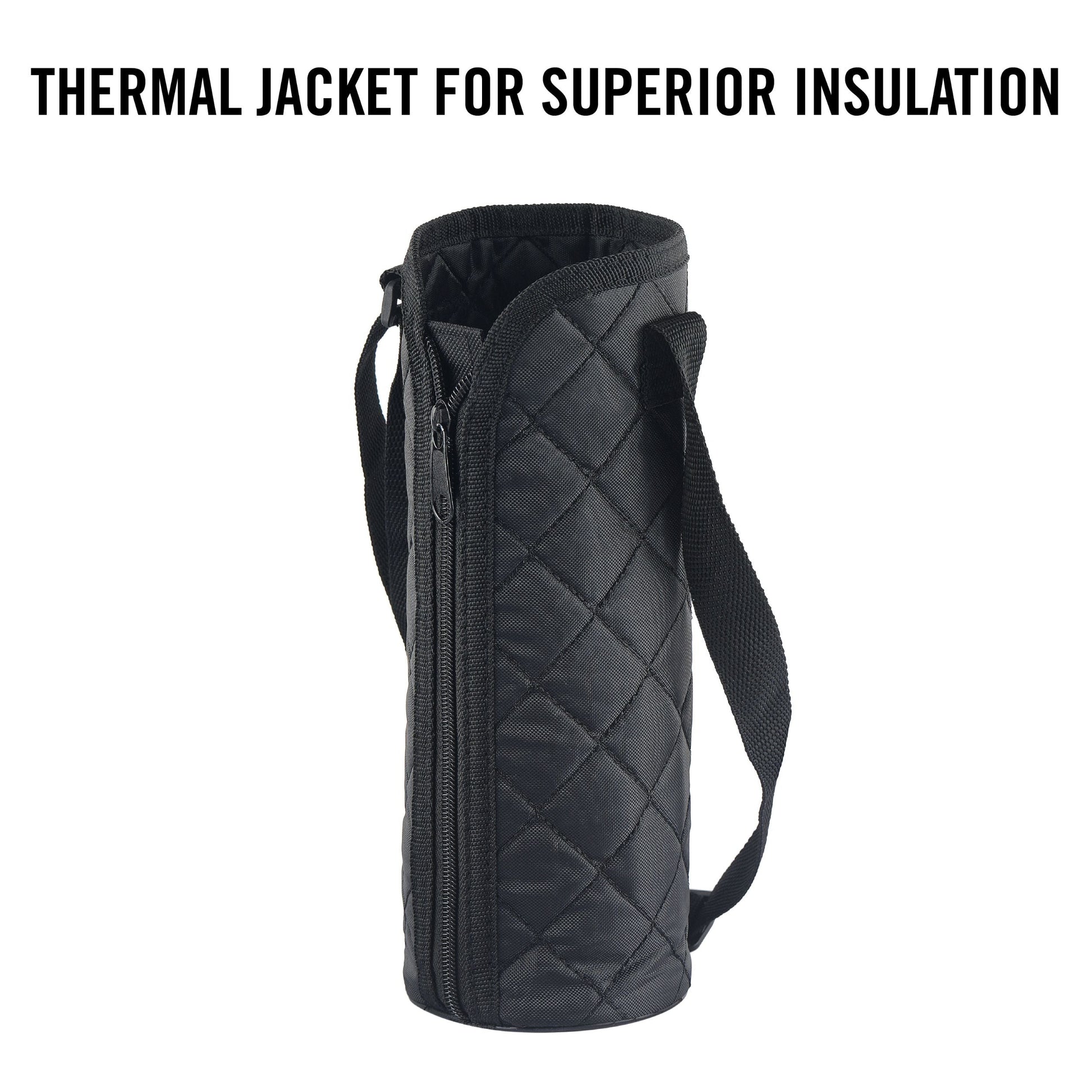 Duro Flip Flask, Vacusteel Water Bottle with Thermal Jacket