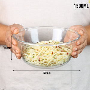 Ornella Glass Mixing Bowl Set, Set of 3