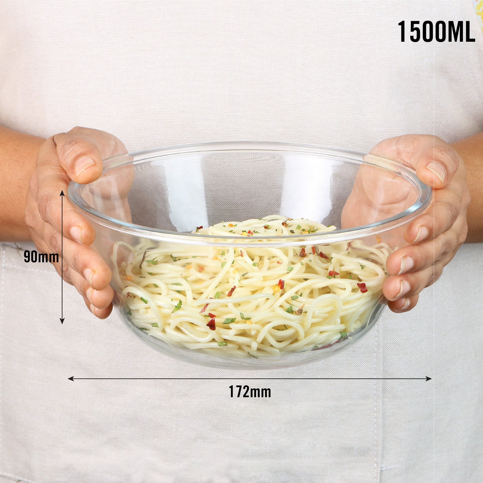 Ornella Glass Mixing Bowl Set, Set of 3