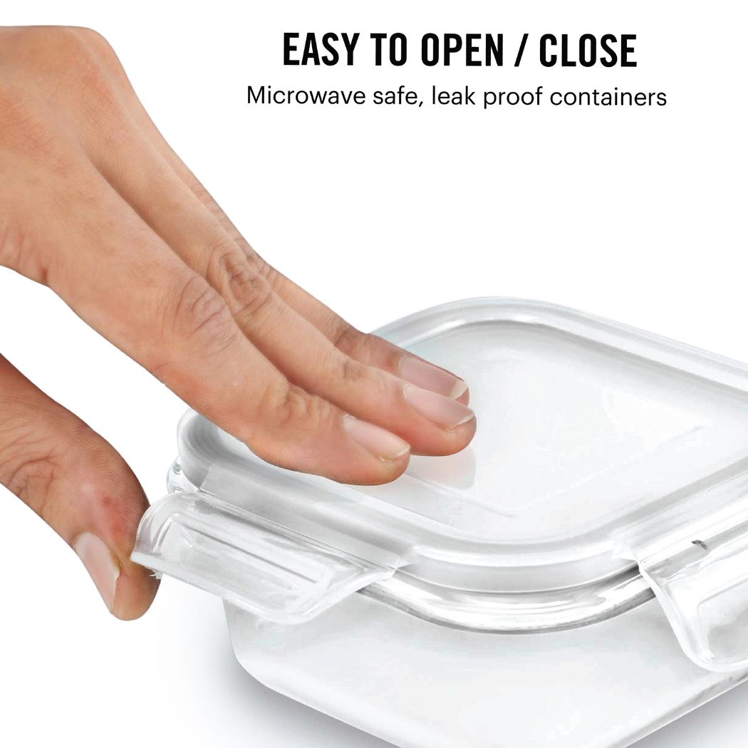 Delighta Borosilicate Glass Lunch Box with Jacket, Square