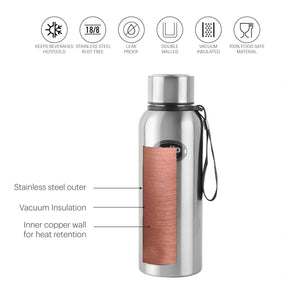 Kent Flask, Vacusteel Water Bottle, 550ml