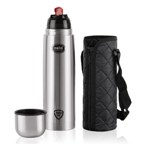 Flipstyle Flask, Vacusteel Water Bottle with Thermal Jacket, 1500ml