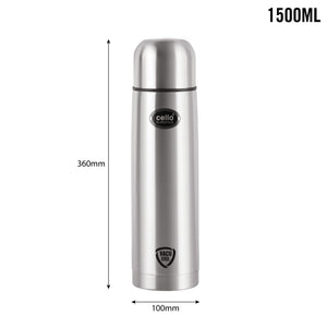 Flipstyle Flask, Vacusteel Water Bottle with Thermal Jacket, 1500ml