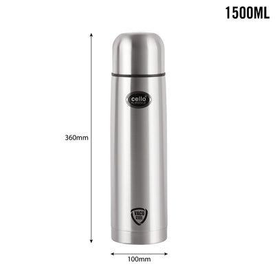 Flipstyle Flask, Vacusteel Water Bottle with Thermal Jacket, 1500ml