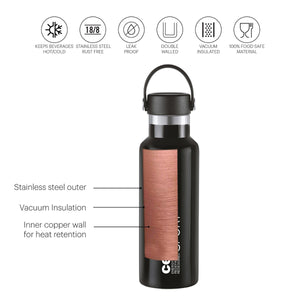 Aqua Bliss Flask, Vacusteel Water Bottle, 600ml