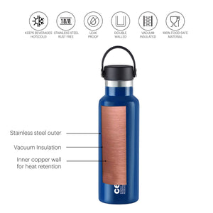 Aqua Bliss Flask, Vacusteel Water Bottle, 800ml