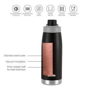 Duro Sports, Vacusteel Water Bottle, 1100ml