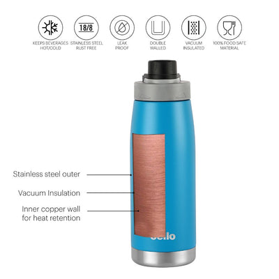 Duro Sports, Vacusteel Water Bottle, 1100ml