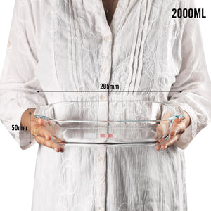 Giacinta Rectangle Glass Baking Dish, 2000ml