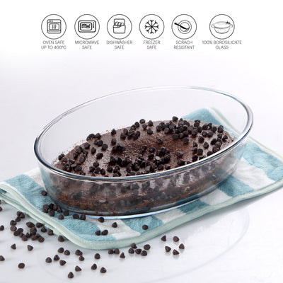 Cosmo Oval Glass Baking Dish, 700ml