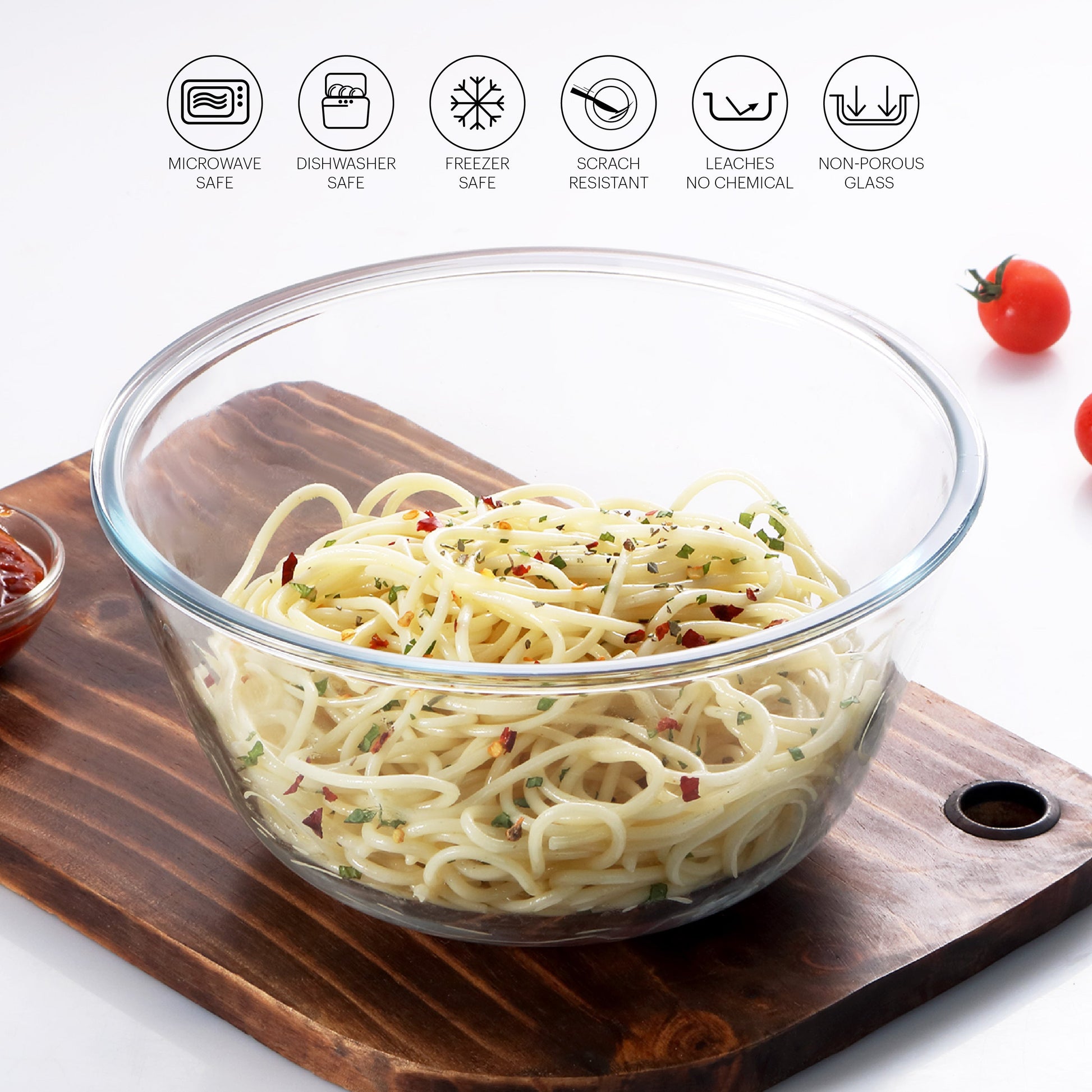 Ovenware Borosilicate Glass Mixing Bowl, 1500ml
