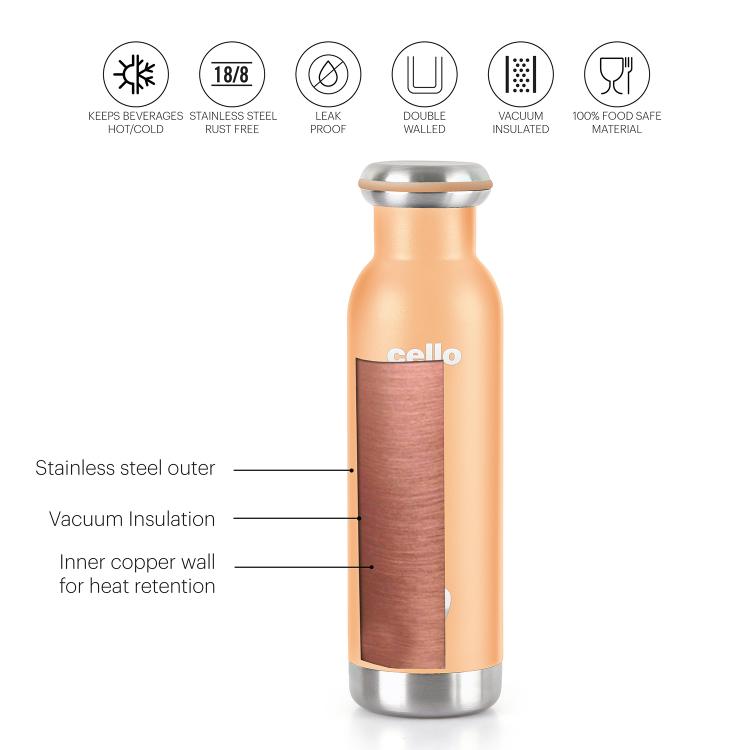 Duro Sip Flask, Vacusteel Water Bottle