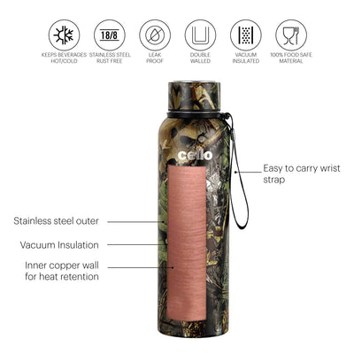 Deezee Mate Flask, Vacusteel Water Bottle, 1000ml