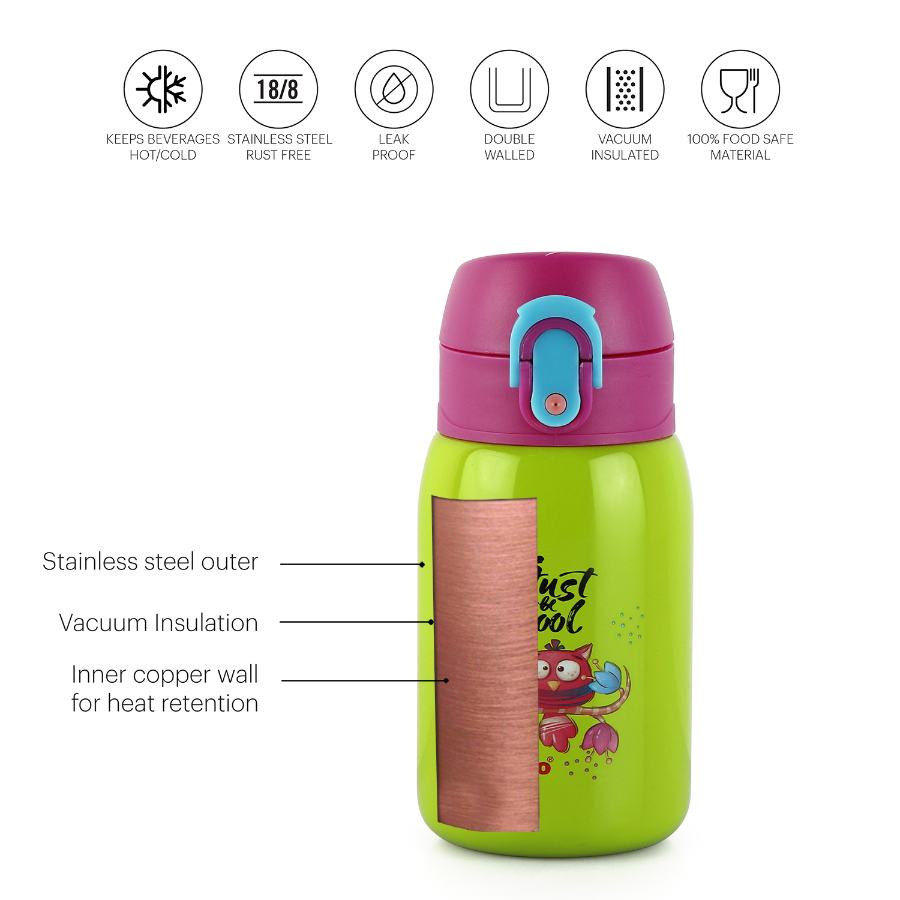 Junior 275 Hot & Cold Stainless Steel Kids Water Bottle, 275ml