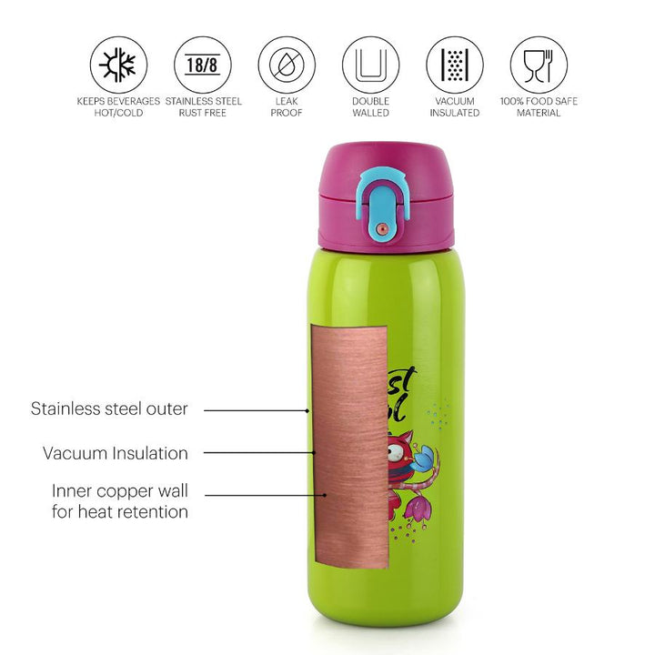 Junior 475 Hot & Cold Stainless Steel Kids Water Bottle, 475ml