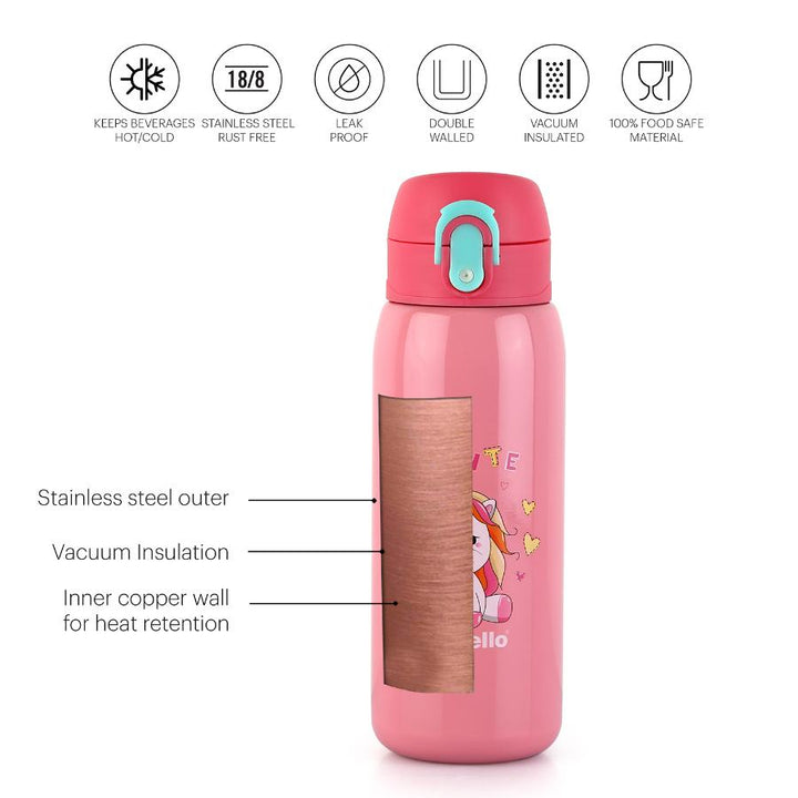 Junior 475 Hot & Cold Stainless Steel Kids Water Bottle, 475ml