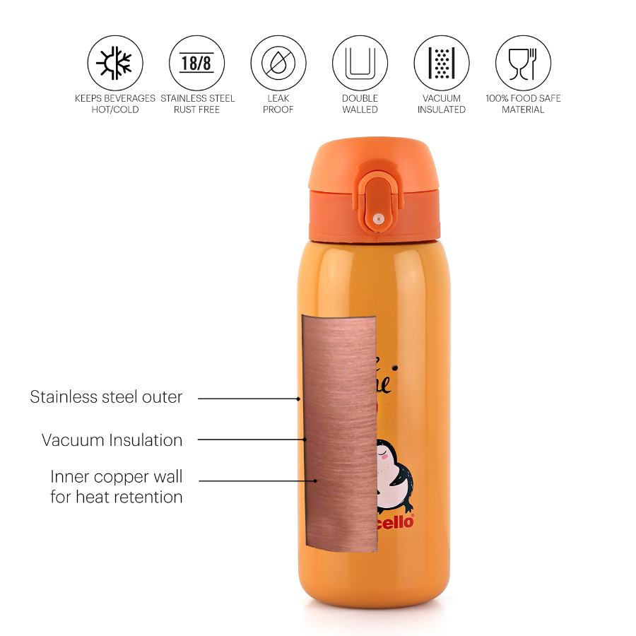 Junior 475 Hot & Cold Stainless Steel Kids Water Bottle, 475ml