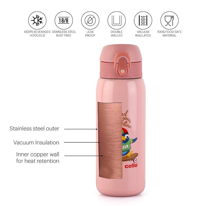 Junior 475 Hot & Cold Stainless Steel Kids Water Bottle, 475ml