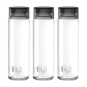 H2O Glass Water Bottle with Plastic Cap, 920ml